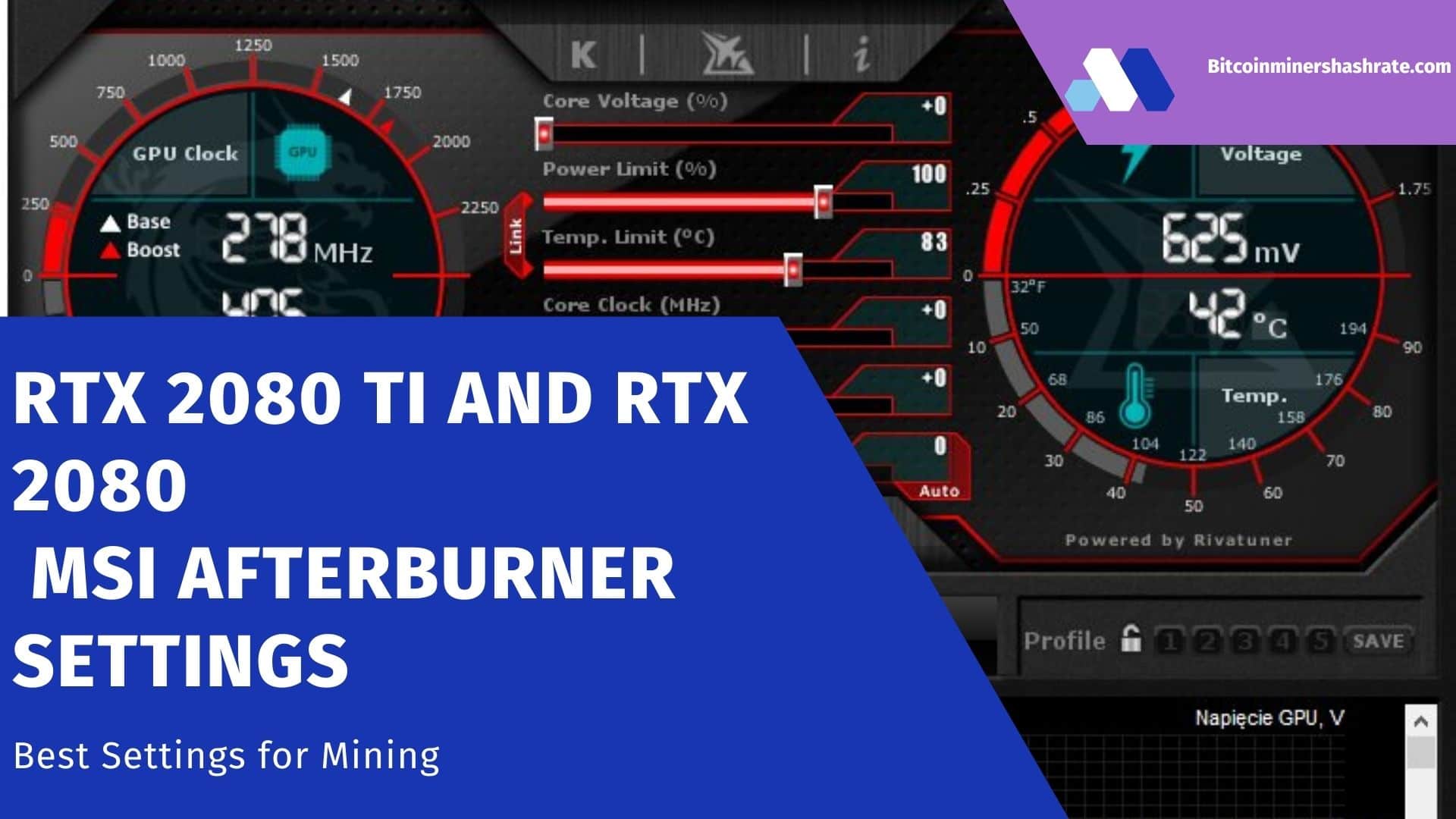 RTX 2080 TI AND RTX 2080 MSI AFTERBURNER SETTINGS