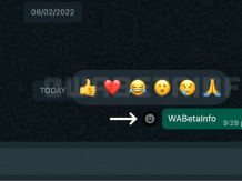 WhatsApp works on reactions not only in the mobile application