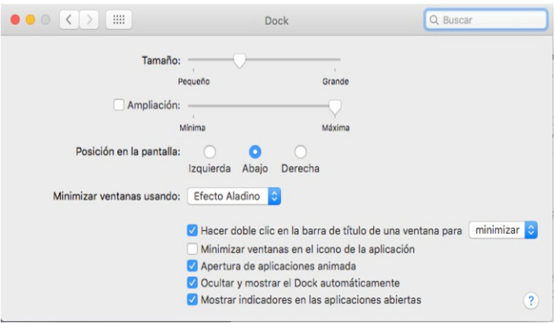 configure the dock on mac