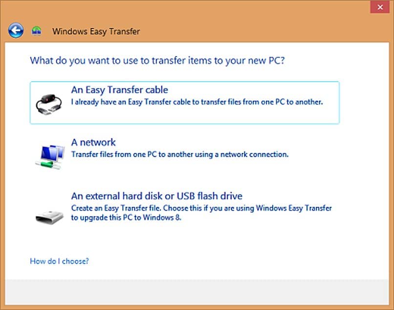 transfer data with easy transfer