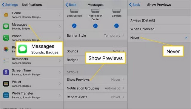 How to disable message previews
