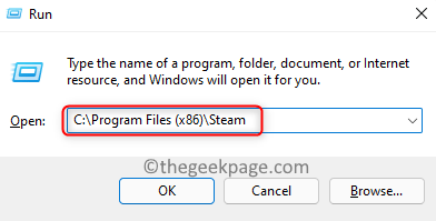 Run Program Files from Open Steam Min folder