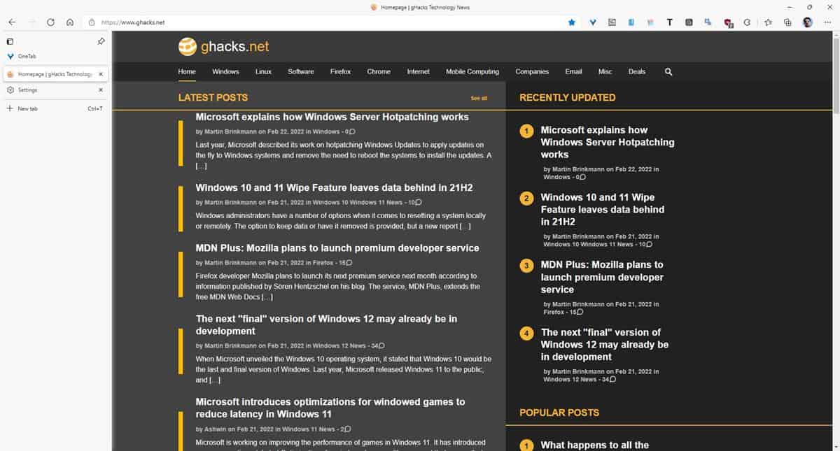 Mozilla podría traer Vertical Tabs para Firefox
