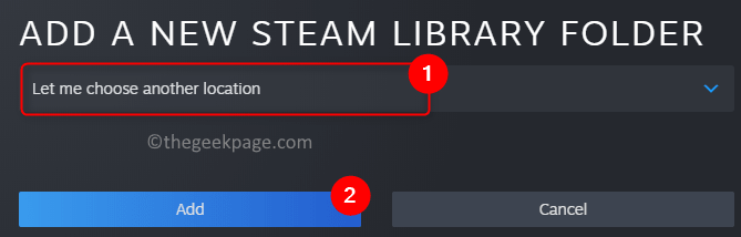 Steam Storage Manager Add New Library Folder Select Add Minimal