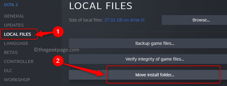 Steam Game Properties Local Files Move Installation Folder Min.