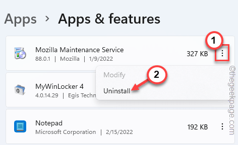 Mozilla Maintenance Uninstall Minute