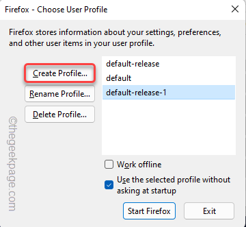 Create Firefox profile