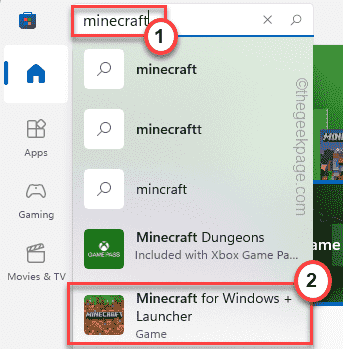 Minecraft launcher from the Min store