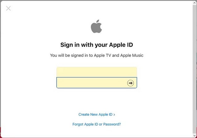 Enter Apple ID