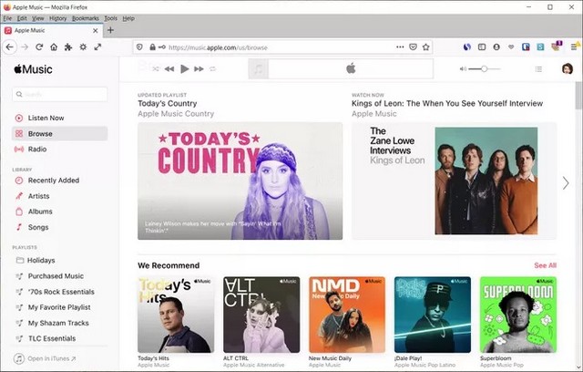 Usar Apple Music en Windows 10