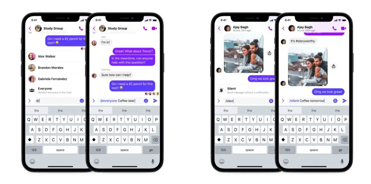 Messenger with silent messaging