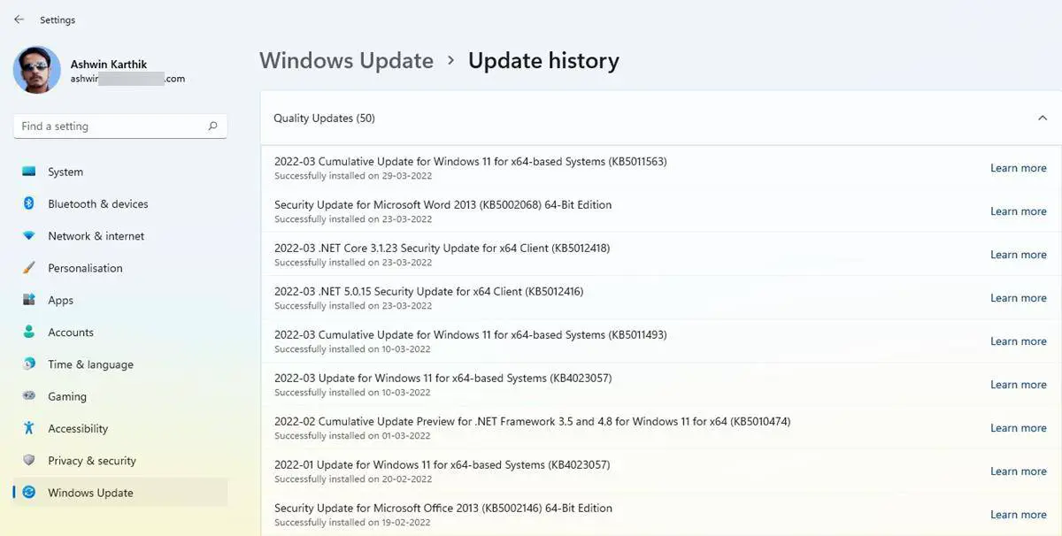 Windows 11 update kb5011563