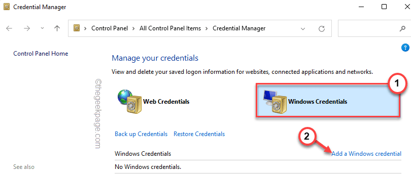 Minimum Windows Credentials