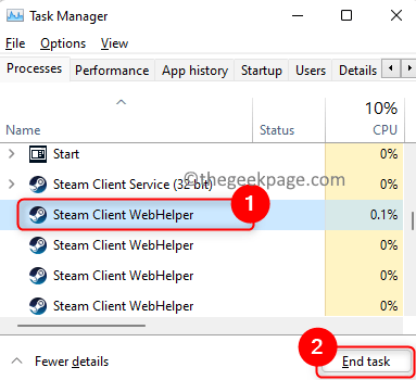 Task Manager End Steam Min Processes