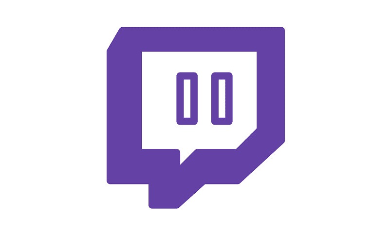 twitch social network icon on white background