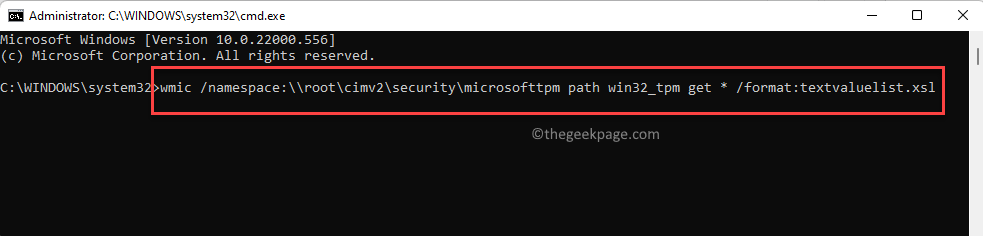 Command Prompt (Admin) Run command to check if Tpm is enabled Enter