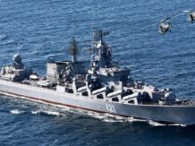 What is Russia's most powerful warship doing in the Black Sea?