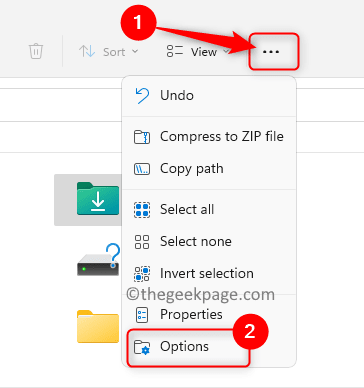 Minimal File Explorer Options