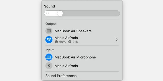 Change audio input or output from Control Center