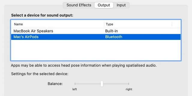 Change audio input and output