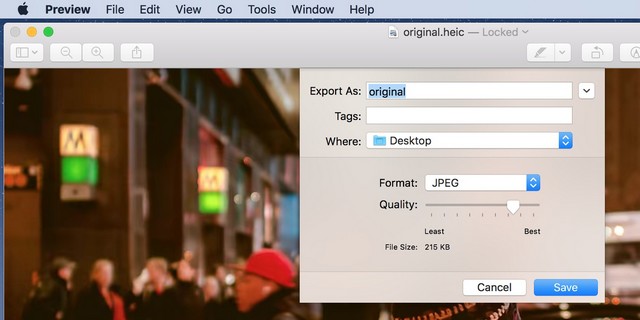 Convert HEIC to JPG on a Mac