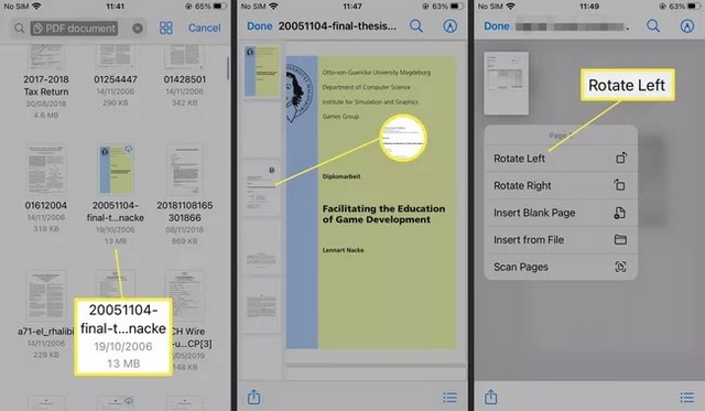 Use the Files app to edit PDF on iPhone