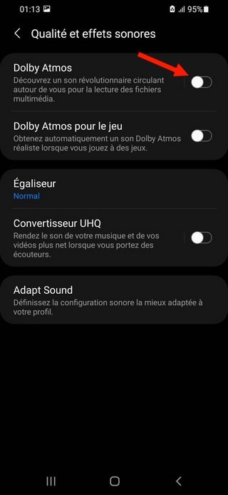 Enable Dolby Atmos on Samsung Galaxy