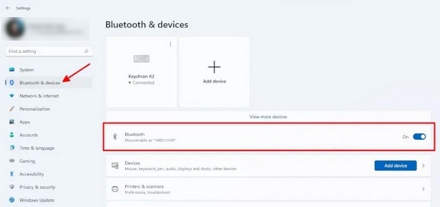 Habilitar Bluetooth en Windows 11