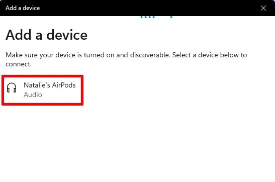 Using AirPods on Windows