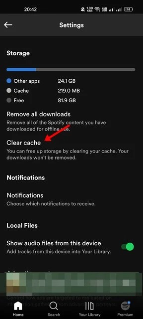 How to Clear Spotify Cache