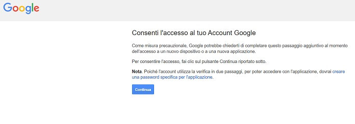 Allow Google Account Access
