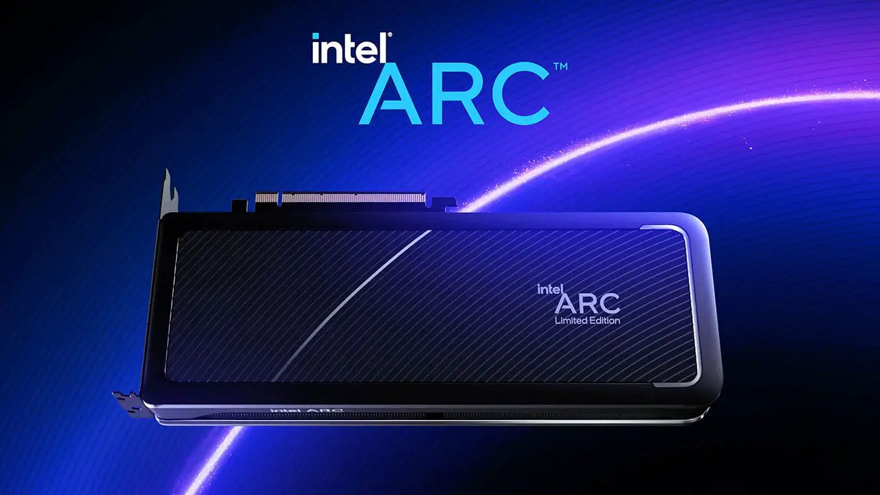 Intel Arc, the Limited Edition video card photographed live