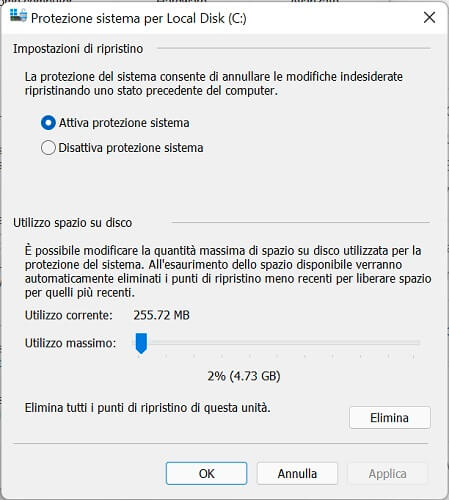 Turn on Windows System Protection 11
