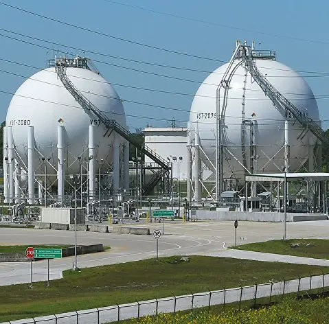 Ball tanks on the outskirts of Houston, Texas